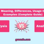 Analysis vs Analyses