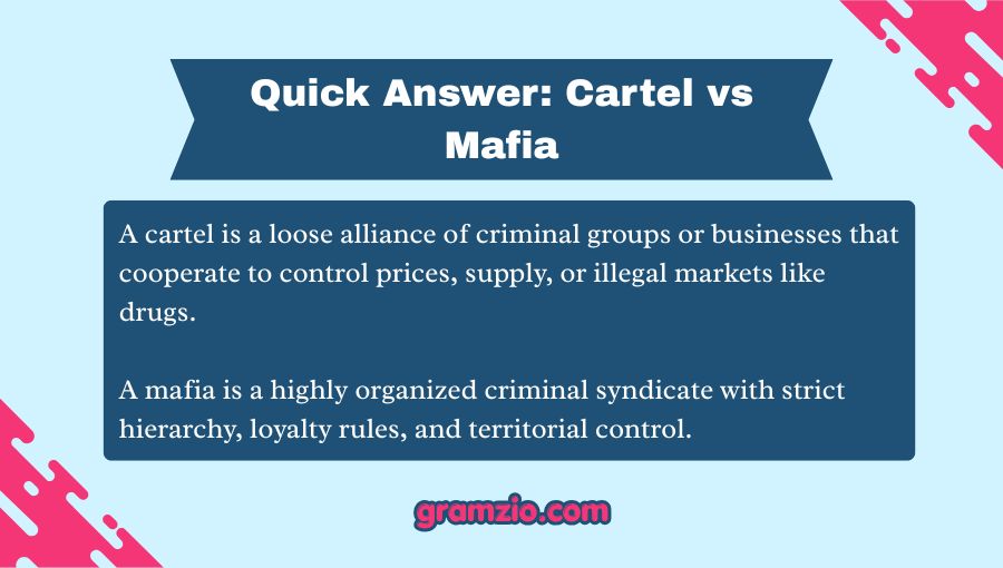 Cartel vs Mafia