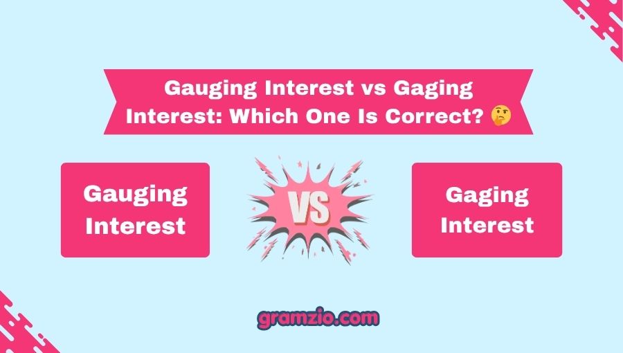 Gauging Interest vs Gaging Interest