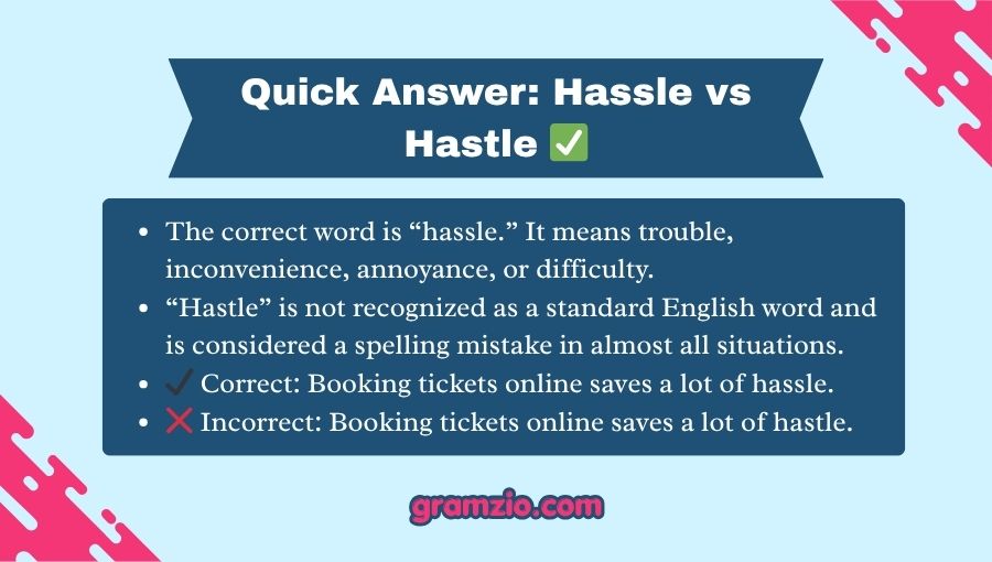 Hassle vs Hastle