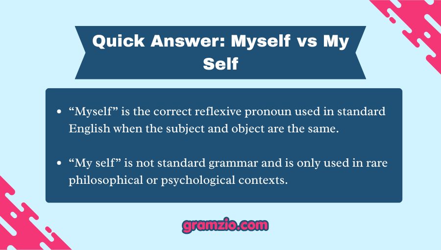 Myself vs My Self