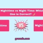 Nighttime vs Night Time