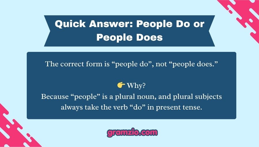 People Do or People Does