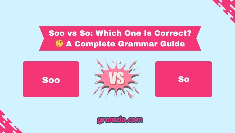 Soo vs So