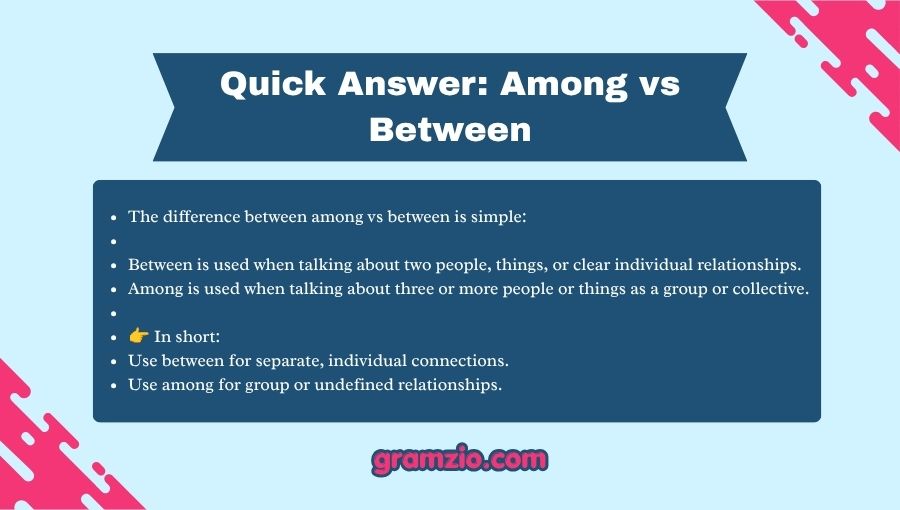 Among vs Between
