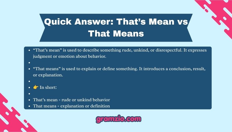 That’s Mean vs That Means
